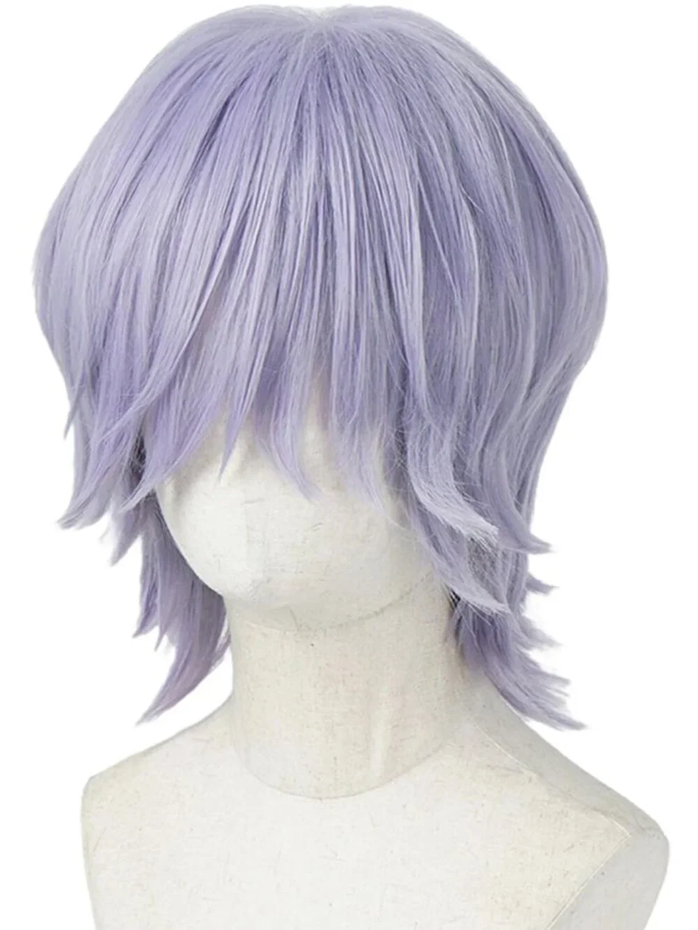Women's Light Purple Synthetic Fiber Cosplay Halloween Costume Double Braid Wigs